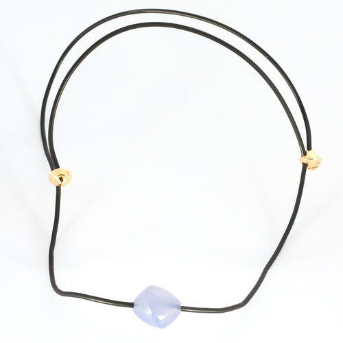 VHERNIER - Collier, calcédoine