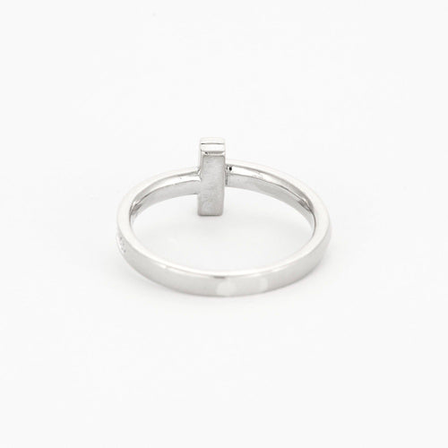 Bague 55 TIFFANY & CO - T1 - Bague en Or blanc et Diamants 58 Facettes DV0379-17-55-2