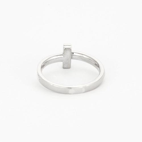 Bague 55 TIFFANY & CO - T1 - Bague en Or blanc et Diamants 58 Facettes DV0379-17-55-2