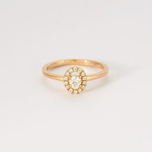 Bague 51 ZEINA - Bague Or rose et Diamants 58 Facettes DV6496-1-51-22