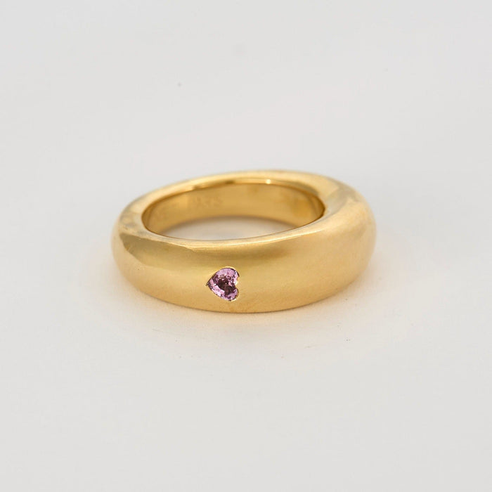 Bague 52 CHAUMET - Bague Jonc or jaune et saphir rose 58 Facettes DV0781-2-52-1