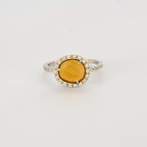 Bague 49 POMELLATO - COLPO DI FULMINE- Bague en or gris, citrine et diamants 58 Facettes DV7242-4-49-2