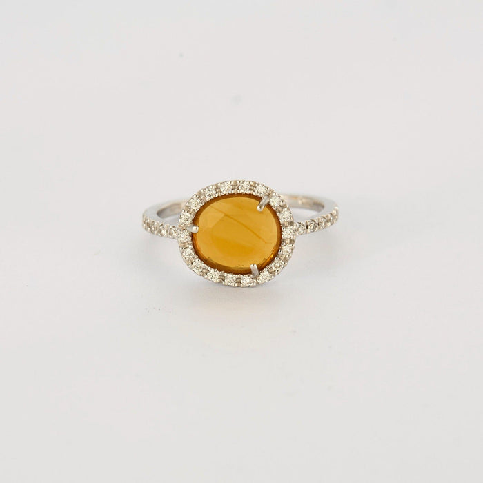 Bague 49 POMELLATO - COLPO DI FULMINE- Bague en or gris, citrine et diamants 58 Facettes DV7242-4-49-2