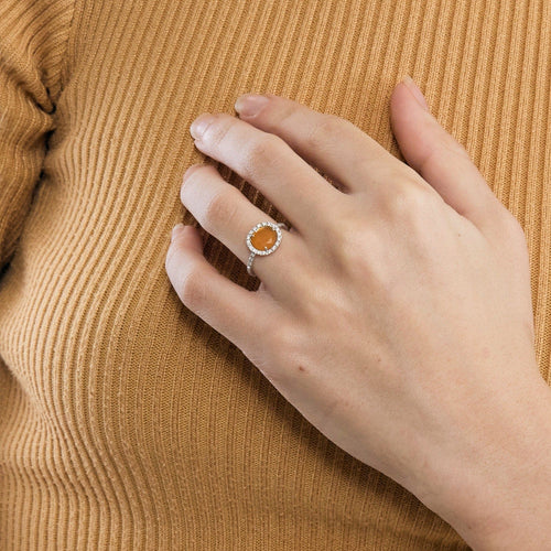 Bague 49 POMELLATO - COLPO DI FULMINE- Bague en or gris, citrine et diamants 58 Facettes DV7242-4-49-2