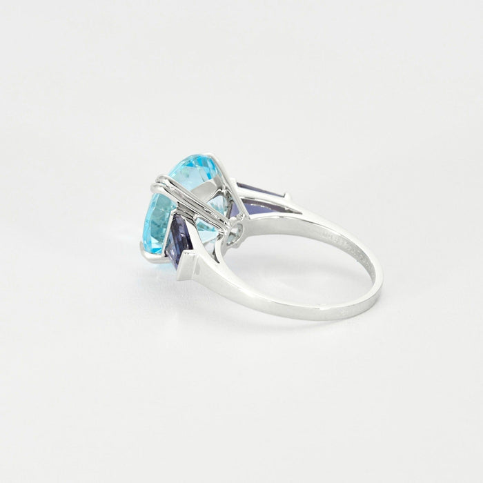 Bague 52 MAUBOUSSIN - Extrêmement libre et sensuelle - Bague Or blanc, Topaze et Iolite 58 Facettes DV0675-4-52-1