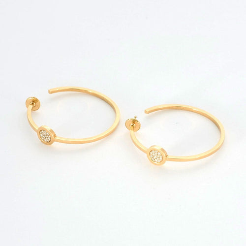 Boucles d'oreilles FRED - Miss Fred Moon - Créoles en Or jaune et Diamants 58 Facettes DV0806-1