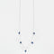 Collier or blancet saphirs taille poire en pampille