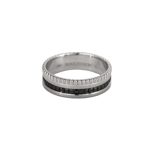 BOUCHERON - Quatre Black Edition Small - Bague en Or blanc et PVD