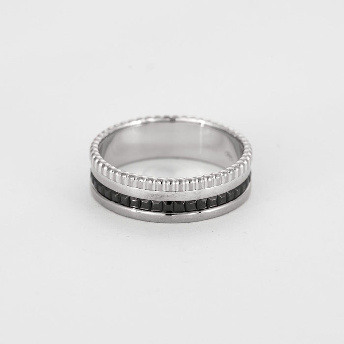 Bague 63 BOUCHERON - Quatre Black Edition Small - Bague en Or blanc et PVD 58 Facettes DV0785-1-63