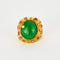 Bague 50 Bague en or jaune, jade, diamants et saphirs roses 58 Facettes DV2550-3-50-2