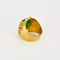 Bague 50 Bague en or jaune, jade, diamants et saphirs roses 58 Facettes DV2550-3-50-2