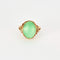 Bague 53 Bague en or jaune et cabochon de jade jadéite vert 58 Facettes DV2550-5-53-2
