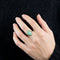 Bague 53 Bague en or jaune et cabochon de jade jadéite vert 58 Facettes DV2550-5-53-2