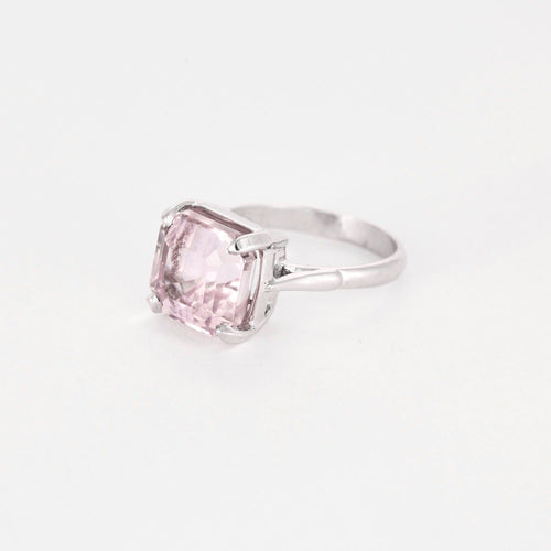 Bague 53 Bague en Or blanc avec Kunzite 58 Facettes DV0538-9-53-2