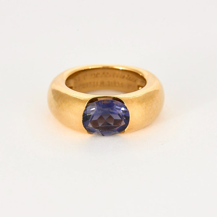 Bague 51 CARTIER - Ellipse - Bague Or jaune et Iolite 58 Facettes DV8800-1-51-2