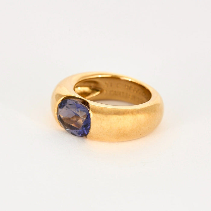 Bague 51 CARTIER - Ellipse - Bague Or jaune et Iolite 58 Facettes DV8800-1-51-2