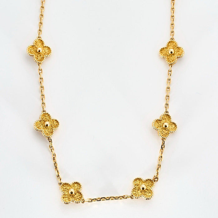 Collier VAN CLEEF & ARPELS - Vintage Alhambra 10 motifs - Collier en Or jaune 58 Facettes DDV0675-2