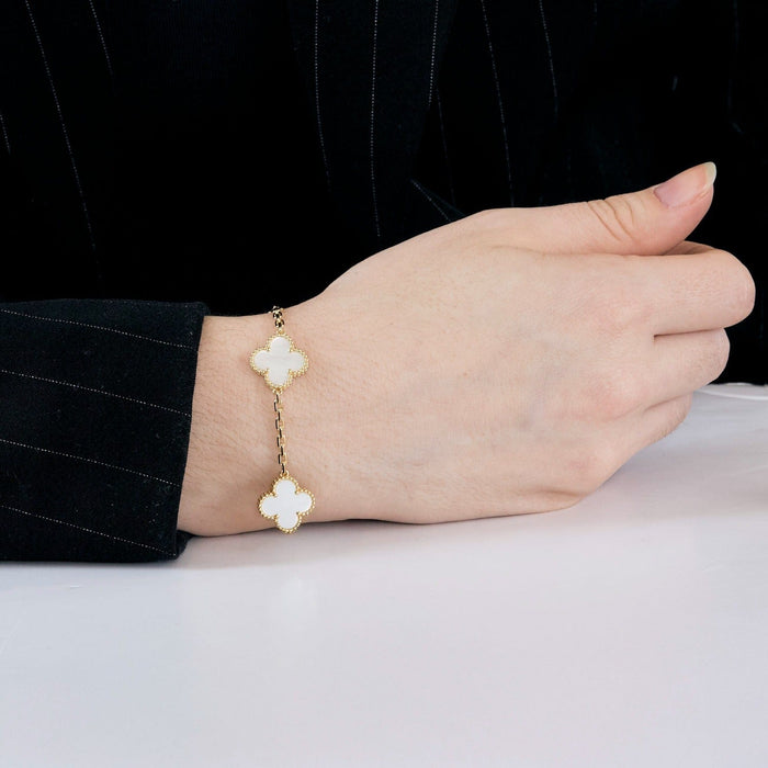 Bracelet VAN CLEEF & ARPELS - Alhambra - Bracelet nacre et or jaune 58 Facettes DV0830-1