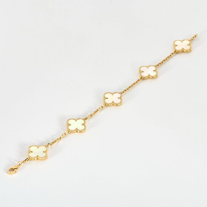 Bracelet VAN CLEEF & ARPELS - Alhambra - Bracelet nacre et or jaune 58 Facettes DV0830-1