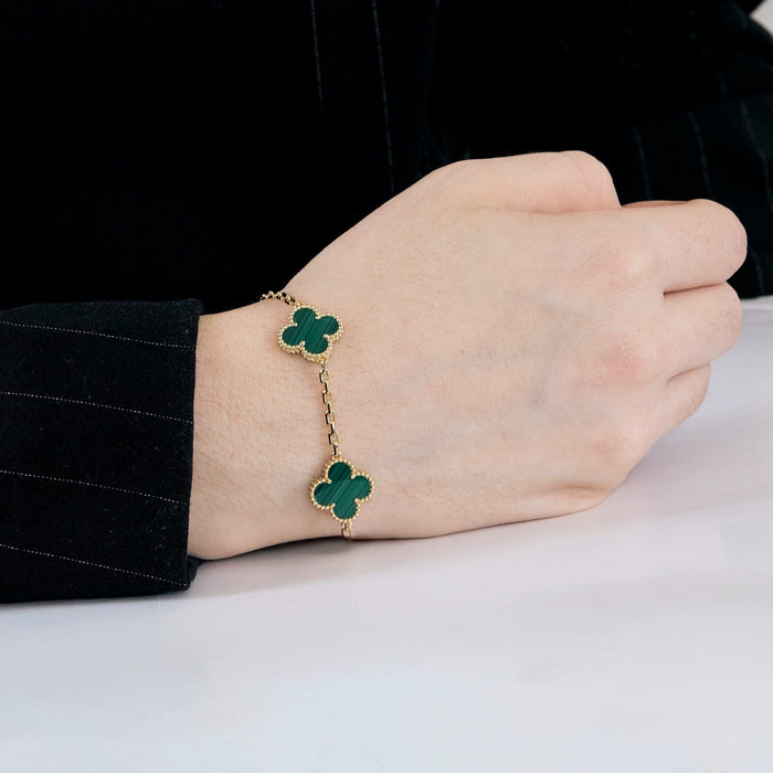 Bracelet VAN CLEEF & ARPELS - Alhambra - Bracelet malachite et or jaune 58 Facettes DV0830-2