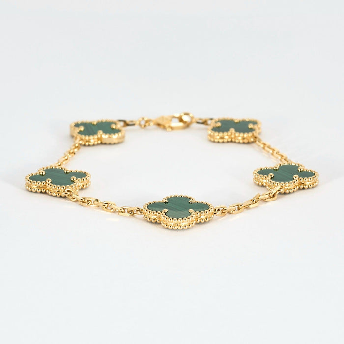 Bracelet VAN CLEEF & ARPELS - Alhambra - Bracelet malachite et or jaune 58 Facettes DV0830-2