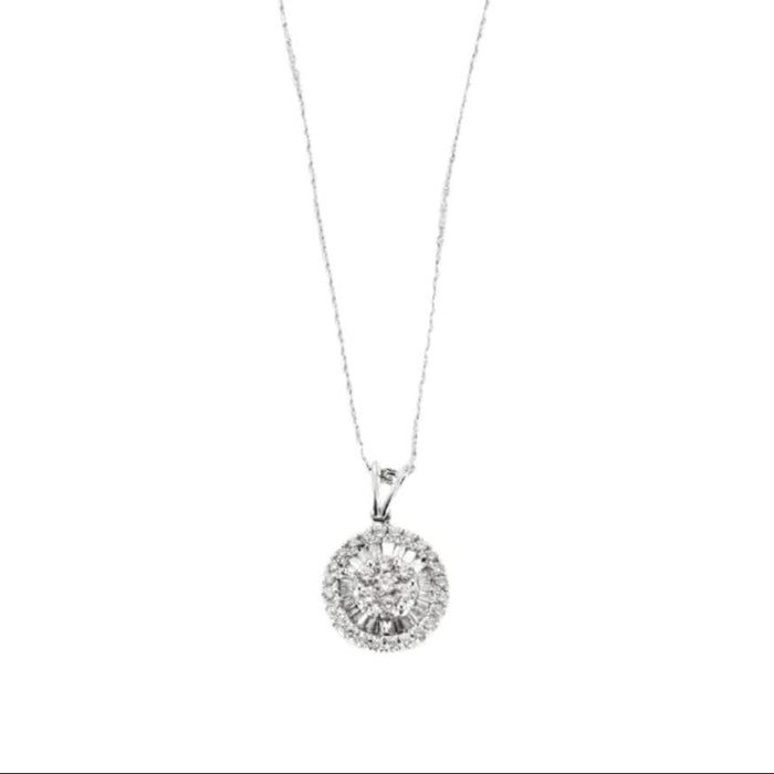 Pendentif Pendentif circulaire en or gris et diamants 58 Facettes DV5707-12