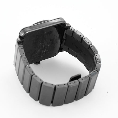 BELL & ROSS - BR-S 98 Phantom - Montre en céramique noire, acier et diamants