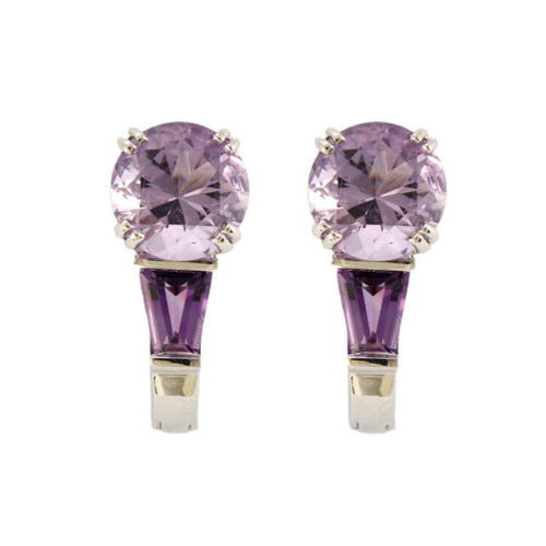 Boucles d'oreilles MAUBOUSSIN - Boucles d'oreilles en or gris et améthyste 58 Facettes DV1488-5