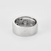 Bague 56 CAREL - Large anneau en or gris et diamants 58 Facettes DV1488-6-56-3