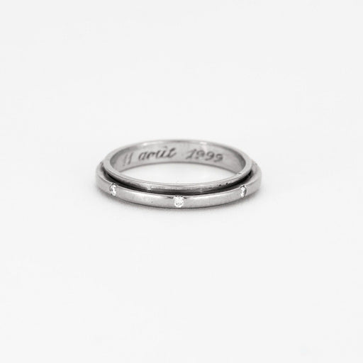 Bague 47 PIAGET - Possession - Alliance or blanc et diamants 58 Facettes DV0621-1-47-2