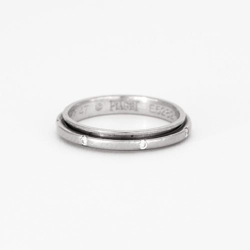 Bague 47 PIAGET - Possession - Alliance or blanc et diamants 58 Facettes DV0621-1-47-2