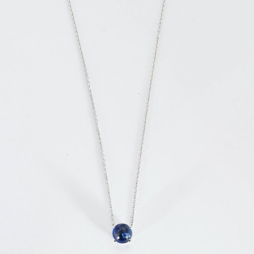 Pendentif Pendentif en or blanc et saphir cabochon 58 Facettes DV0125-9