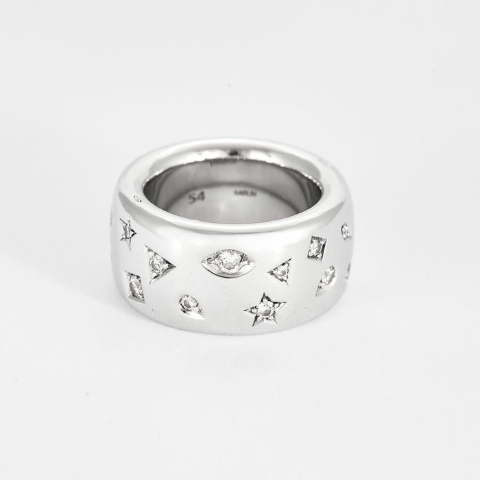 Bague 54 POMELLATO - Iconica Large - Bague en or blanc et diamants 58 Facettes DV8847-1-54-3