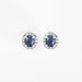 Boucles d'oreilles Puces d'oreilles en or blanc saphir et diamants 58 Facettes DV0803-4