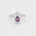 Bague 50 CHAUMET - JOSEPHINE AIGRETTE - Bague en or blanc, améthyste et diamants 58 Facettes DV0790-1-50-2