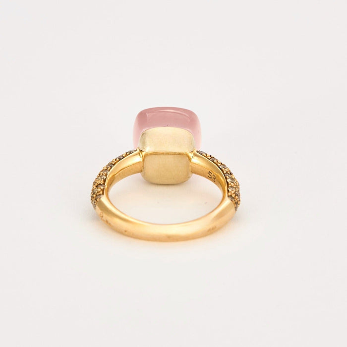 Bague 53 POMELLATO - Nudo Petit - Bague en Or rose, Quartz et Diamants cognac 58 Facettes DV0184-22-53-2