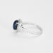 Bague 54.5 Bague or blanc, saphir cabochon et pavage de diamants 58 Facettes DV0125-8-545-2