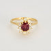 Bague 51 Bague Marguerite en or jaune, rubis et diamants 58 Facettes DV0800-1-51-2