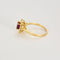 Bague 51 Bague Marguerite en or jaune, rubis et diamants 58 Facettes DV0800-1-51-2