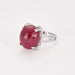 Bague 55 Bague or blanc, rubis cabochon et diamants 58 Facettes DV0671-18-DV0736-1