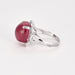 Bague 55 Bague or blanc, rubis cabochon et diamants 58 Facettes DV0671-18-DV0736-1