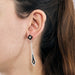 Boucles d'oreilles Pendants d'oreilles or blanc, diamants et onyx 58 Facettes DV0671-19