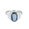 Bague 53 Bague or blanc, saphir et diamants 58 Facettes DV0671-21-53-2