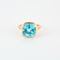 Bague 57 Bague en or rose et topaze bleue 58 Facettes DV0473-7-57-3