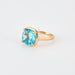 Bague 57 Bague en or rose et topaze bleue 58 Facettes DV0473-7-57-3