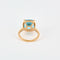 Bague 57 Bague en or rose et topaze bleue 58 Facettes DV0473-7-57-3