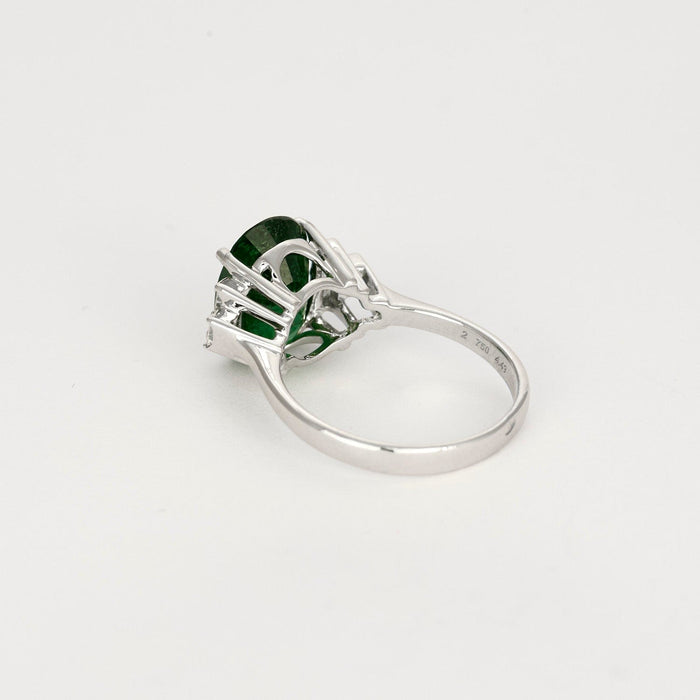 Bague 53 Bague or blanc, grenat tsavorite et diamants 58 Facettes DV0671-22-53-2