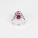 Bague 53 Bague or blanc, rubis et diamants 58 Facettes DV0671-20-53-2