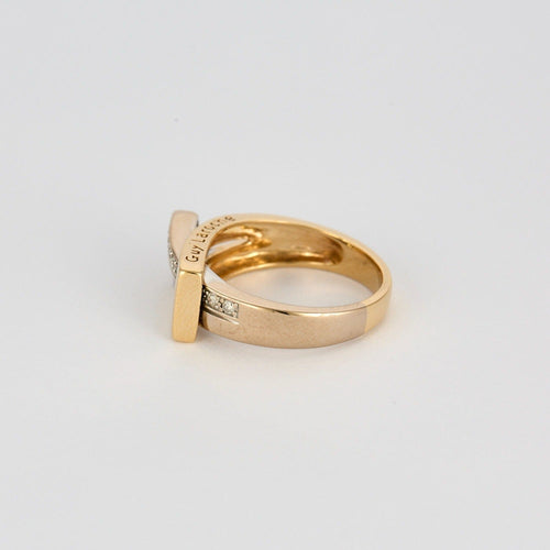 Bague 52 GUY LAROCHE- Bague 2 ors,  jaune et blanc et diamants 58 Facettes DV1488-1-52-1