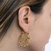 Boucles d'oreilles Créoles savoyardes or jaune et rubis 58 Facettes DV7166-3